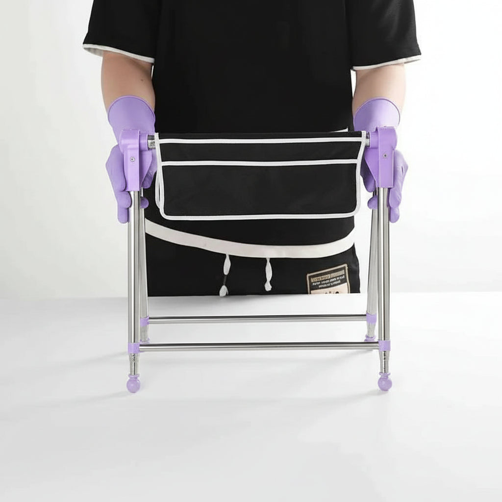 Étendoir à linge pliable inox portable