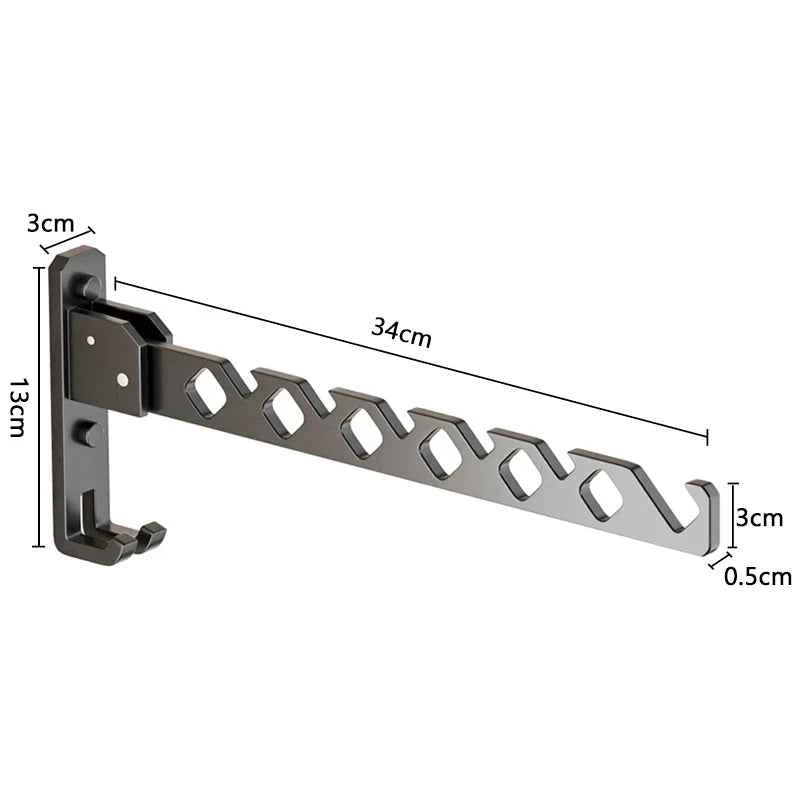 Étendoir à linge mural rabattable aluminium pliable