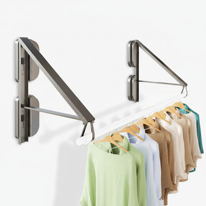 Étendoir à linge mural rétractable acier carbone balcon