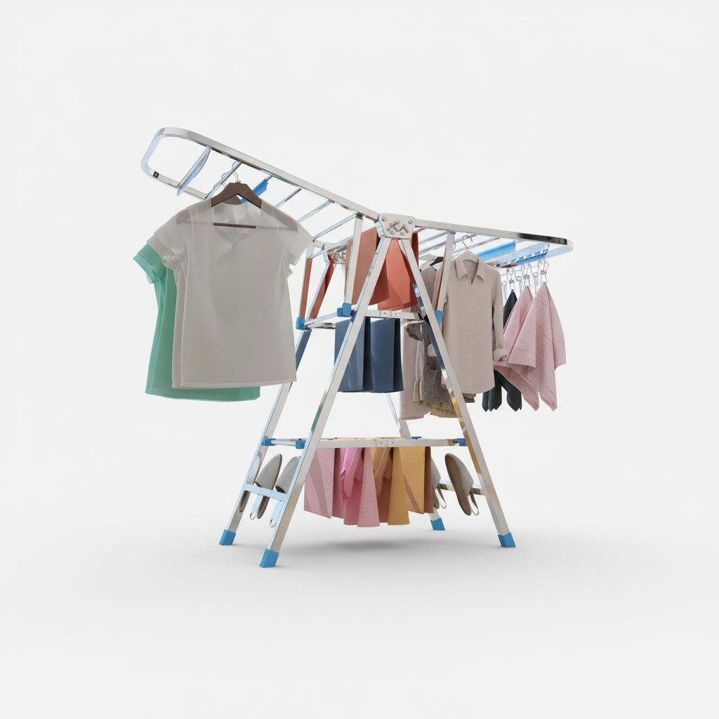 Étendoir à linge pliable inox intérieur extérieur