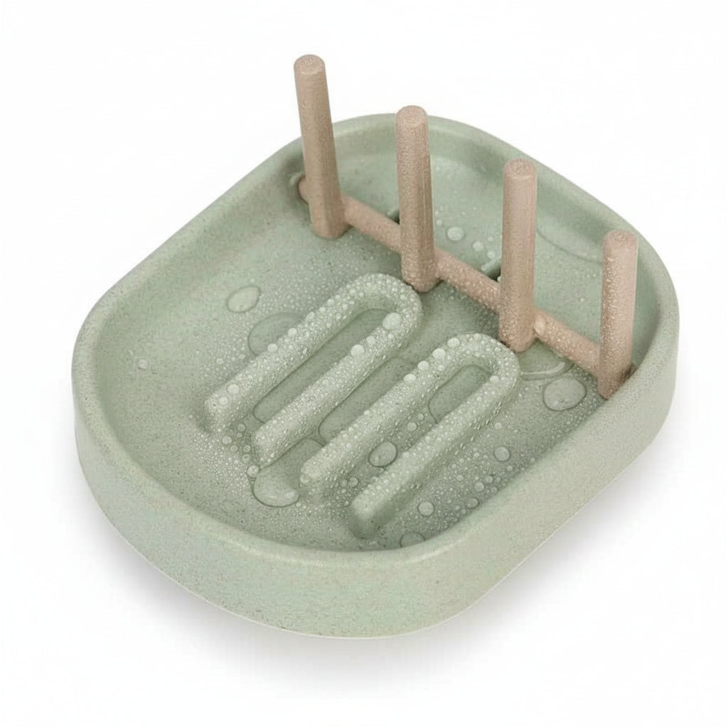 Étendoir à linge pour biberons en paille de blé