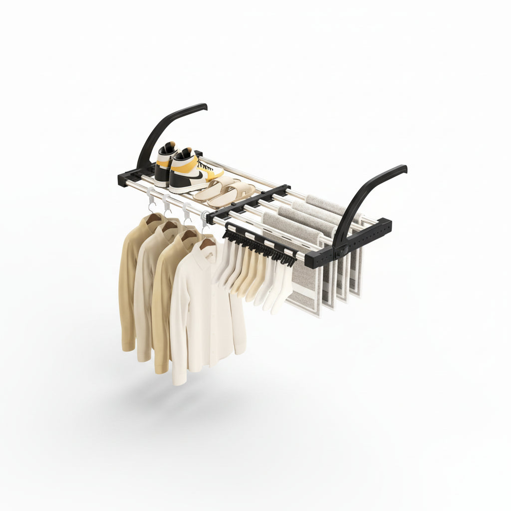 Étendoir à linge pour radiateur extensible pliable