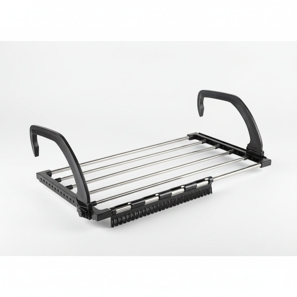 Étendoir à linge pour balcon pliable inox
