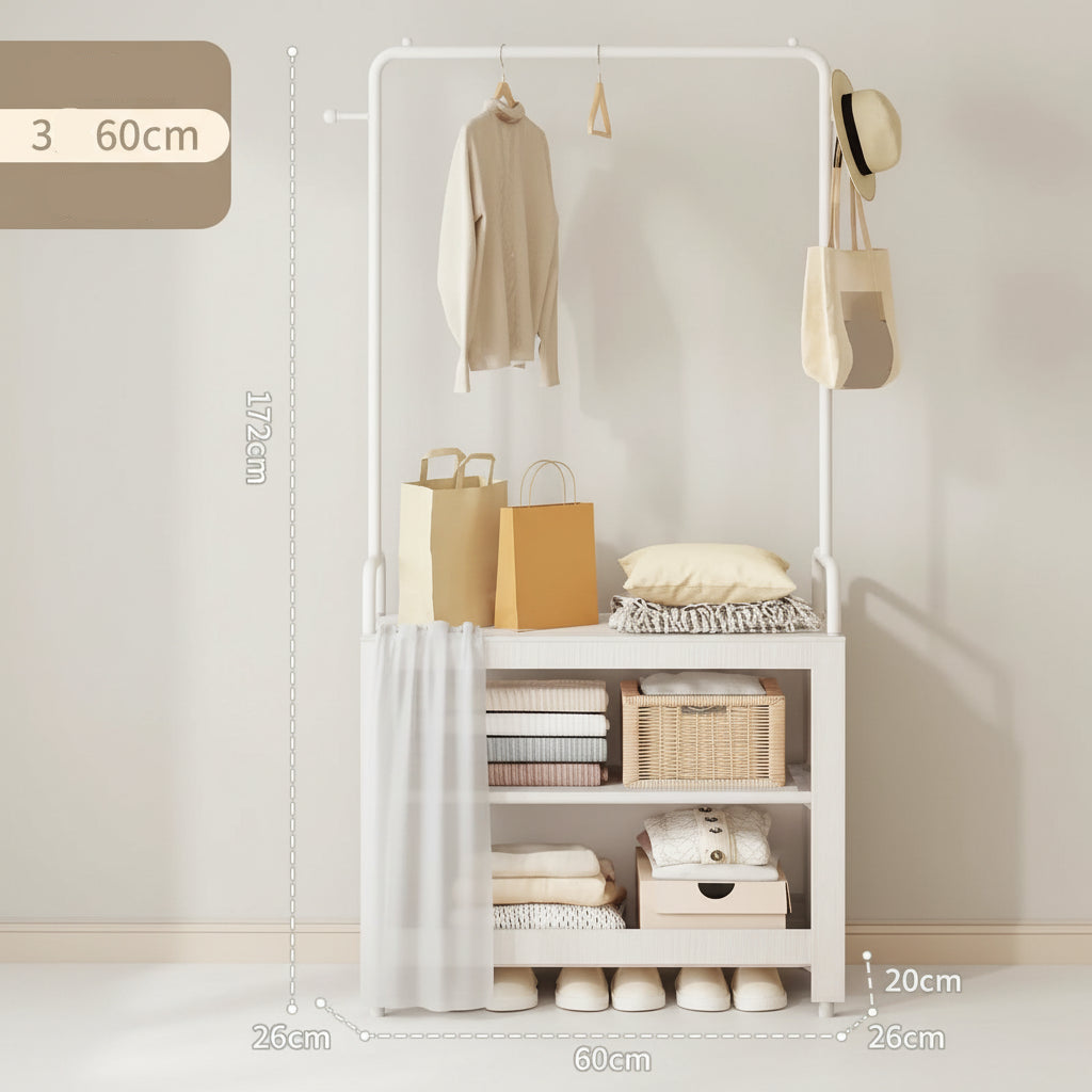 Étendoir à linge pliable avec armoire intégrée