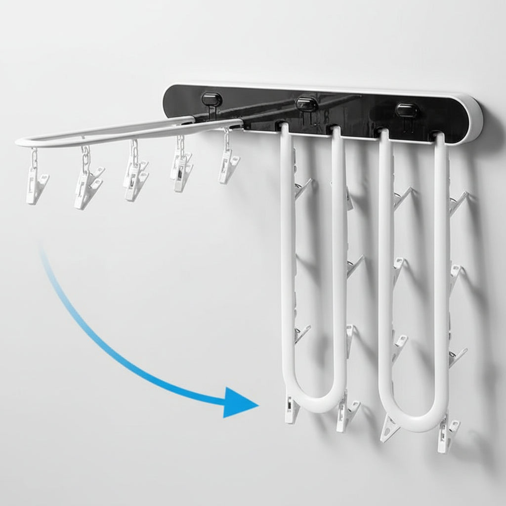 Étendoir à linge mural rabattable pour chaussettes