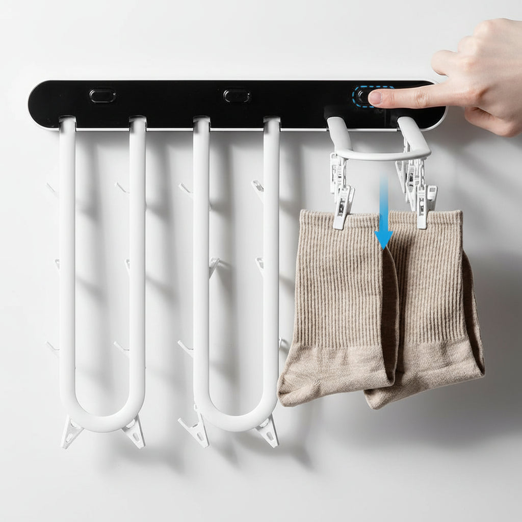 Étendoir à linge mural rabattable pour chaussettes