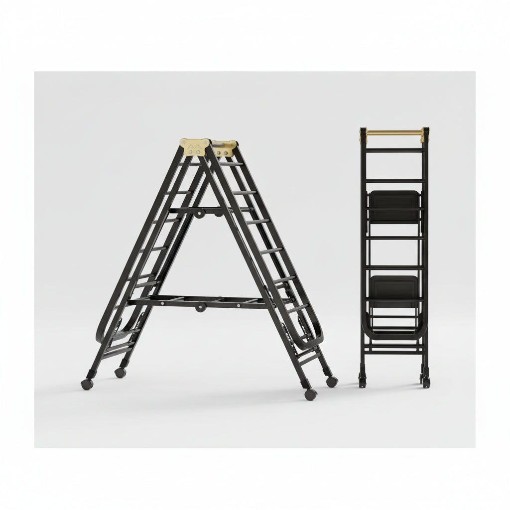 Étendoir à linge pliable en acier carbone mobile