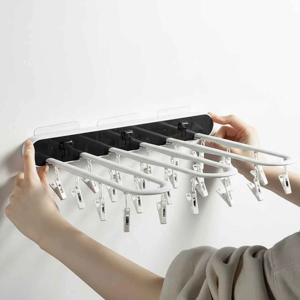 Étendoir à linge mural rabattable pour chaussettes