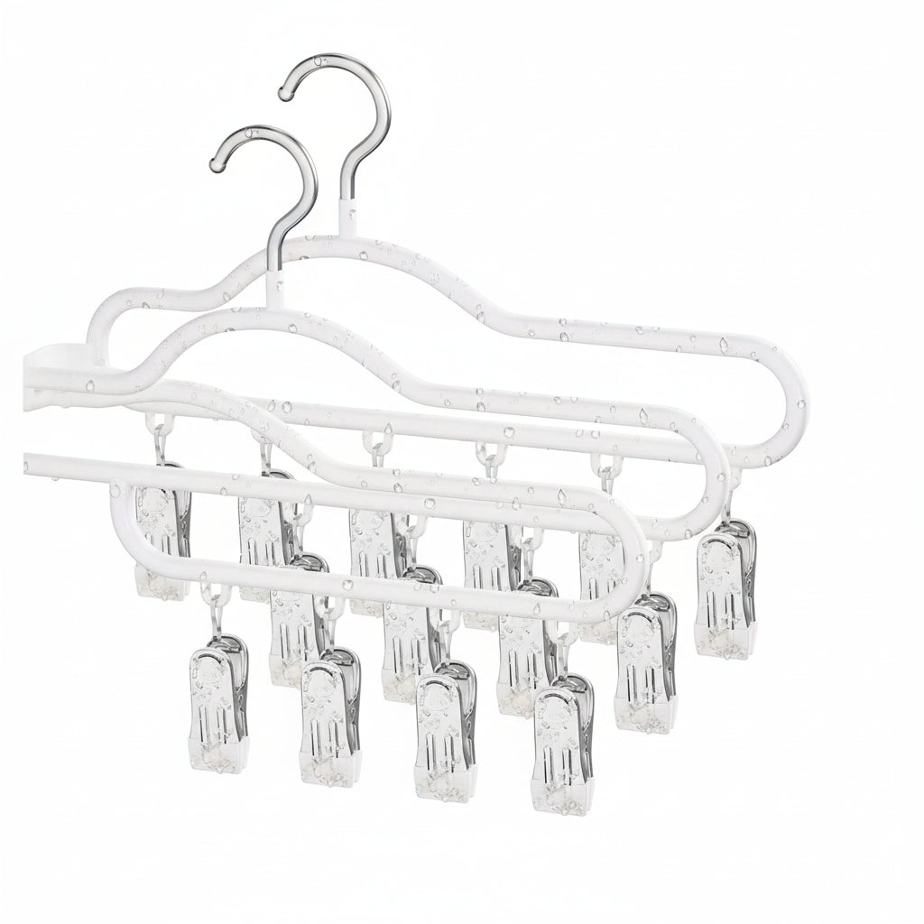 Cintre pour étendoir à linge avec pinces multiples