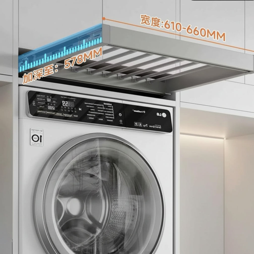 Étendoir à linge extensible armoire intégrée