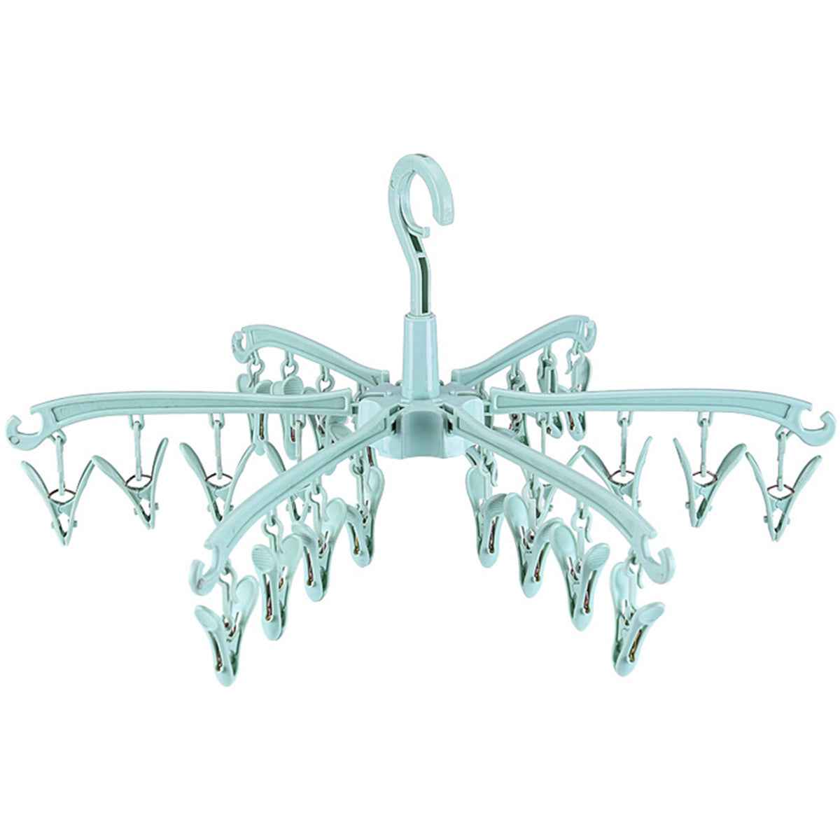 Petit étendoir à linge 24 pinces pliable rotatif