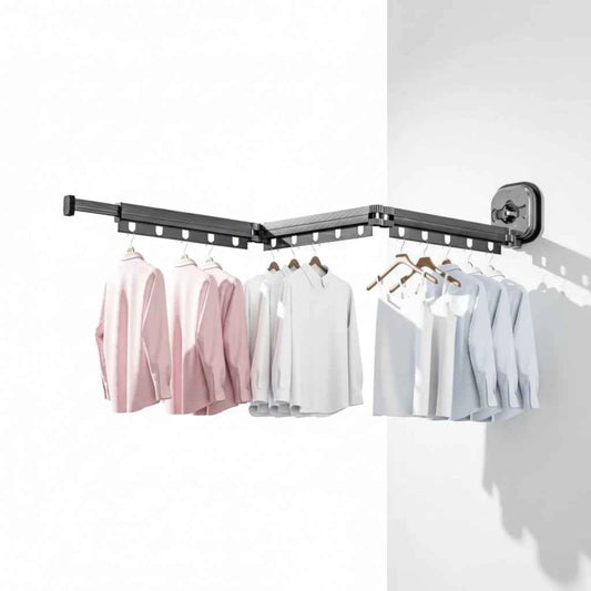 Étendoir à linge mural rétractable en aluminium