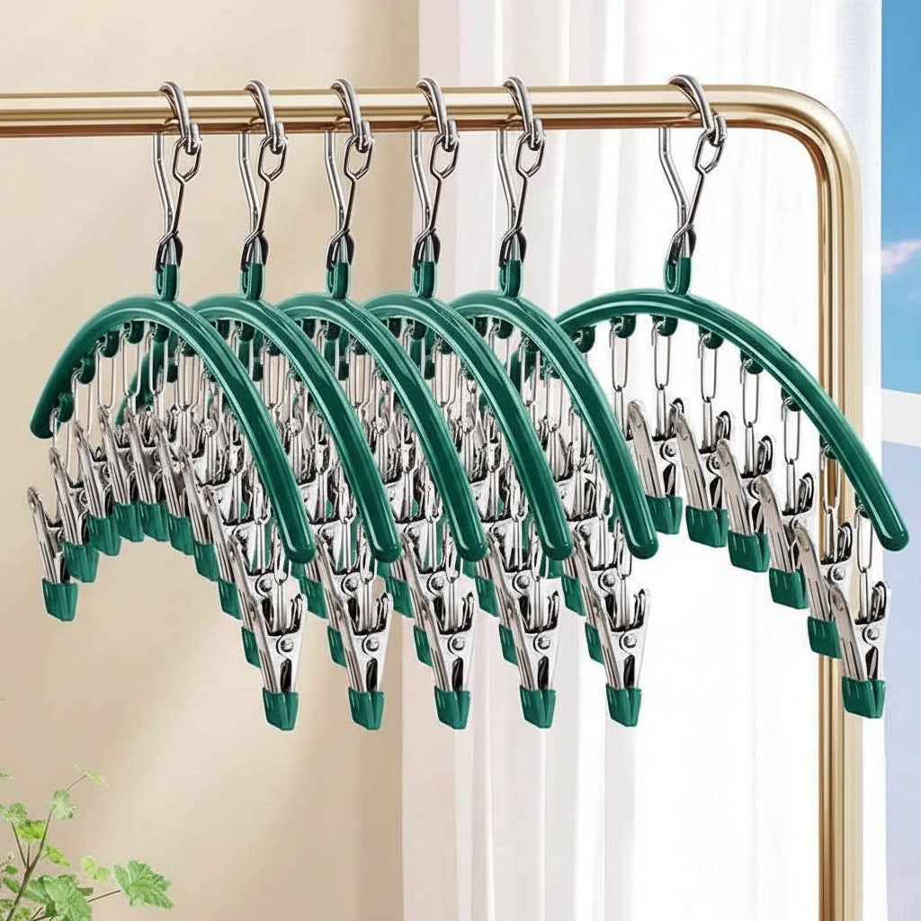 Petit étendoir à linge inox à pinces