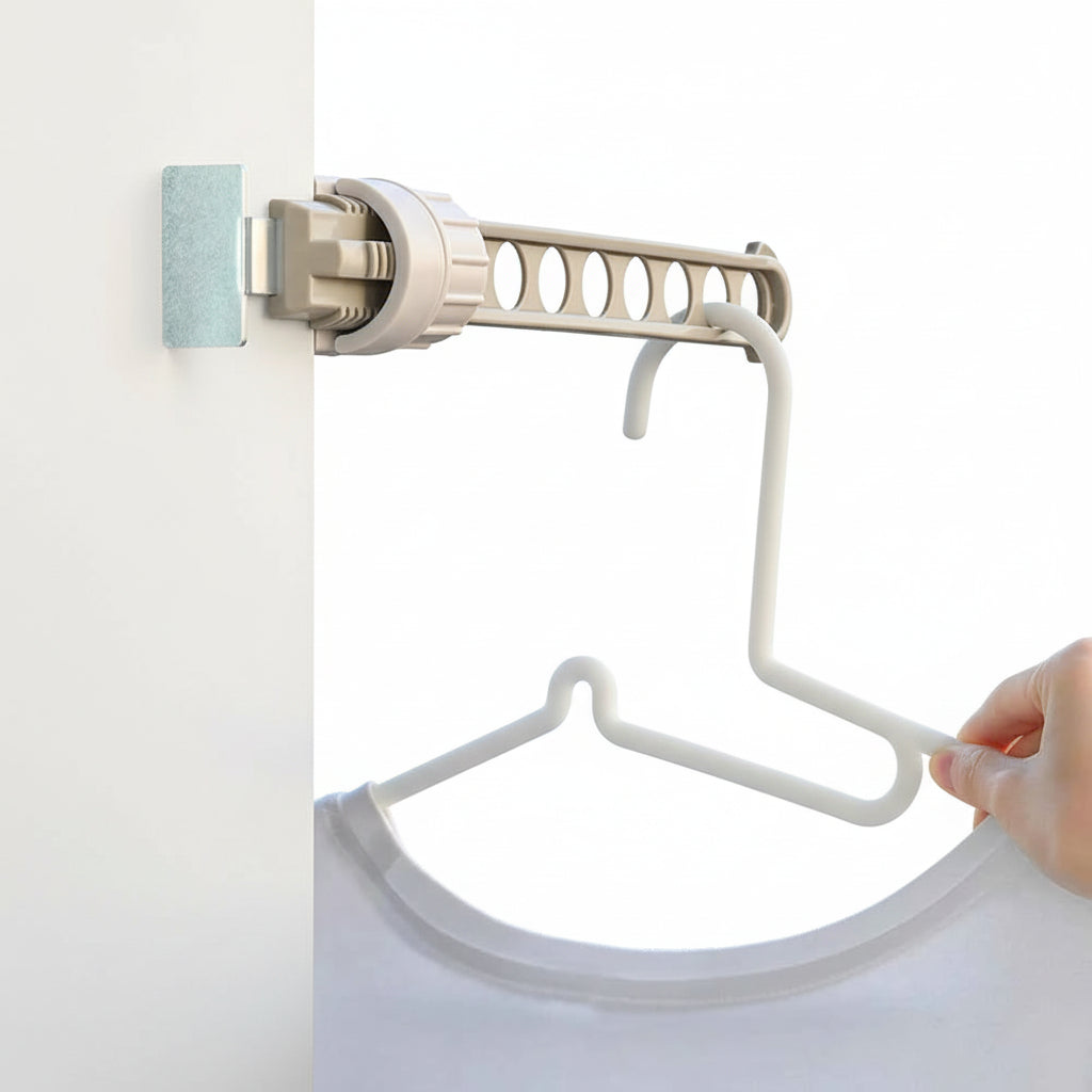 Étendoir à linge pour balcon 8 trous inox