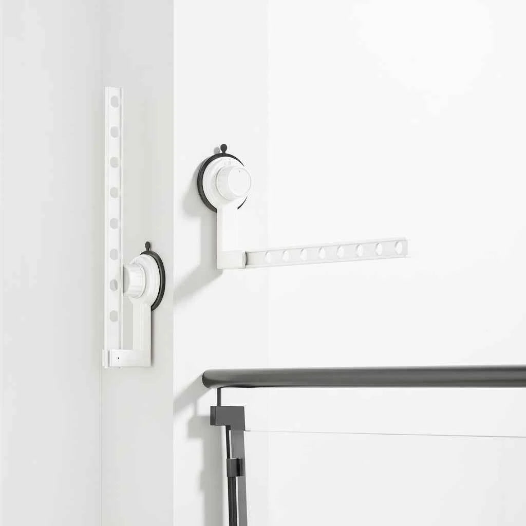 Étendoir à linge mural rabattable ventouse aluminium