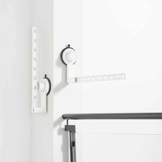 Étendoir à linge mural rabattable ventouse aluminium
