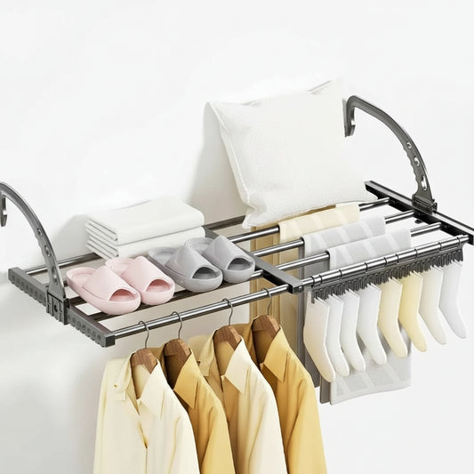 Étendoir à linge pour radiateur extensible pliable
