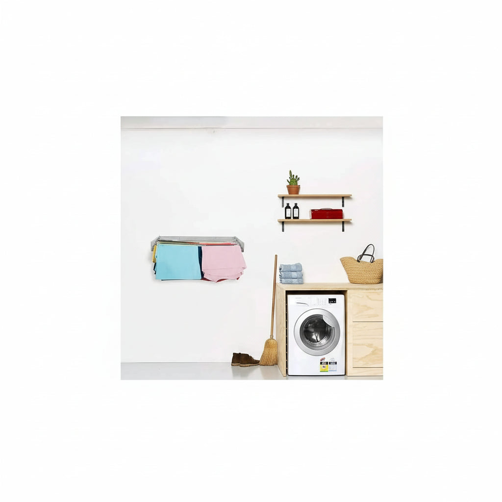 Étendoir à linge mural rabattable en aluminium