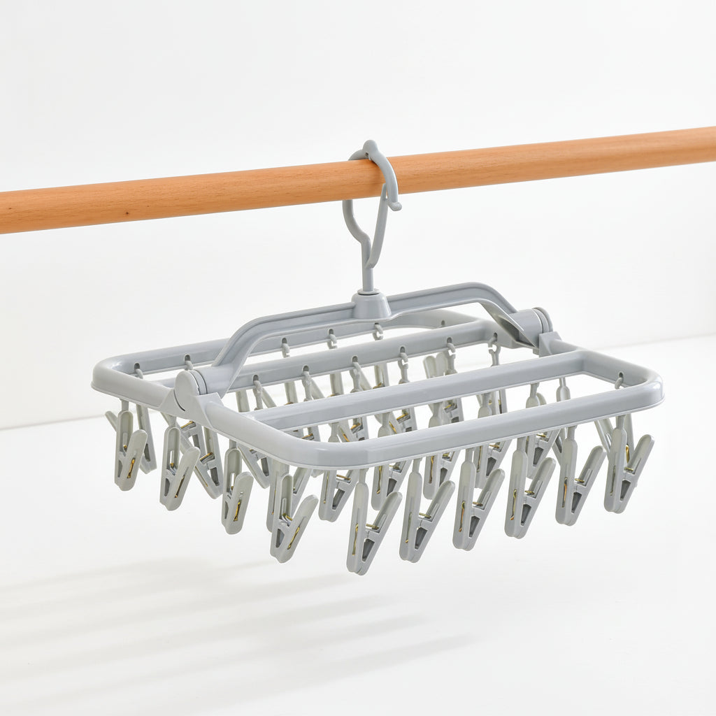 Petit étendoir à linge pliable 32 pinces