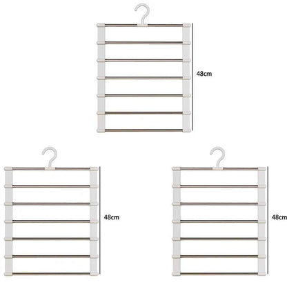 Cintre pour étendoir à linge pliable inox multi-niveaux