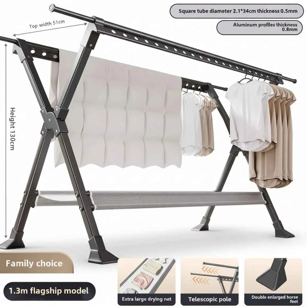 Étendoir à linge pliable inox extensible