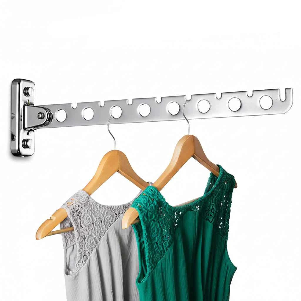 Cintre pour étendoir à linge mural pliable inox