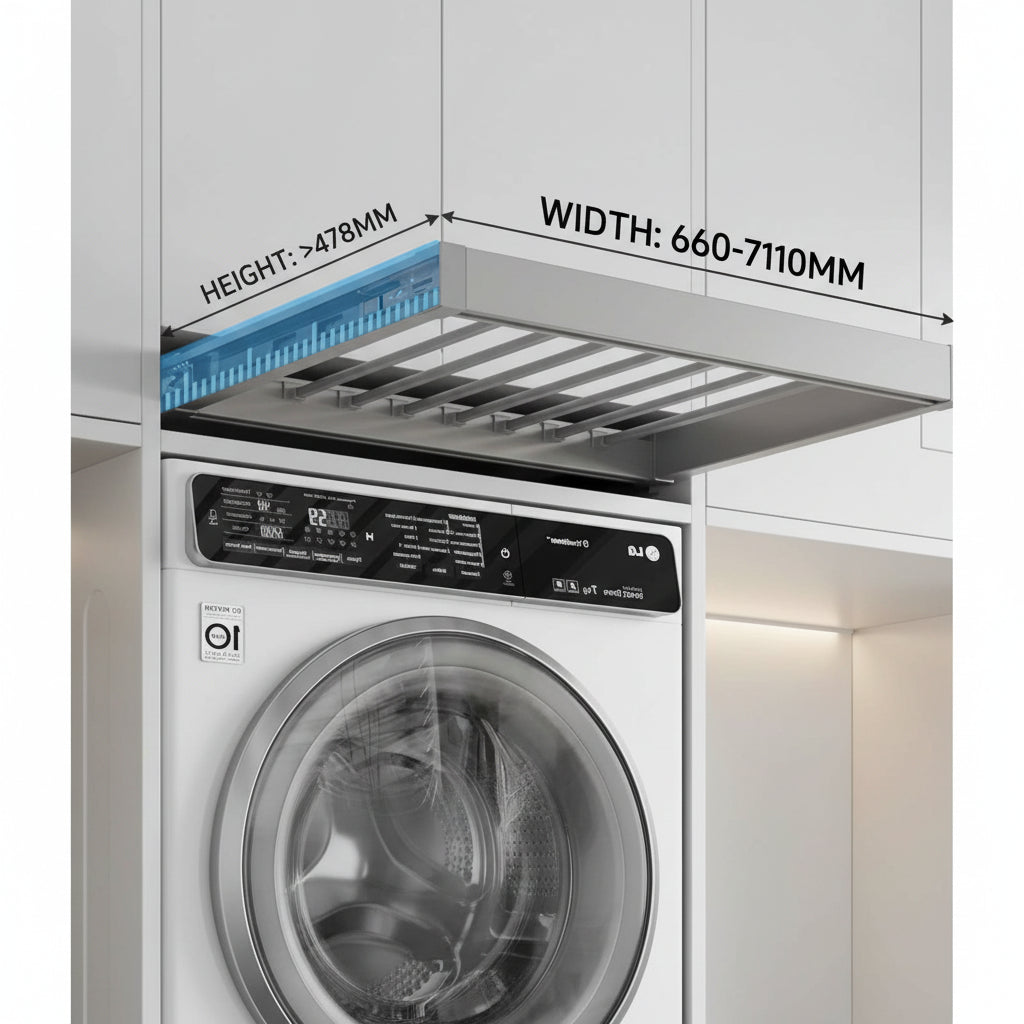 Étendoir à linge extensible armoire intégrée