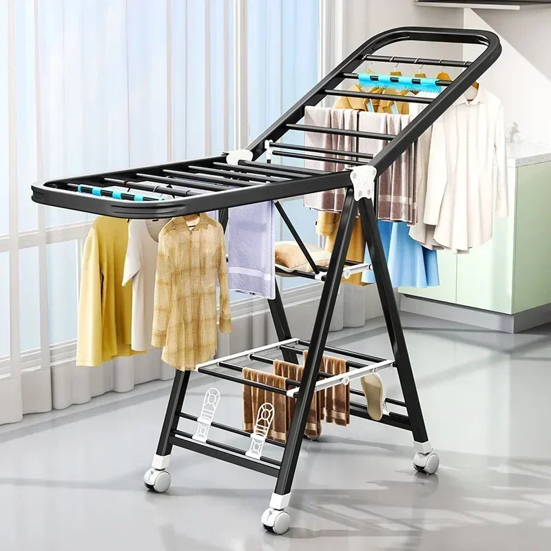 Étendoir à linge sur pied Multifonctionnel en Carbone