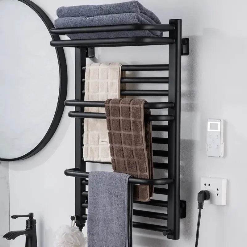 Étendoir à Linge Chauffant Mural à Trois Niveaux - L'Univers de l'Étendoir