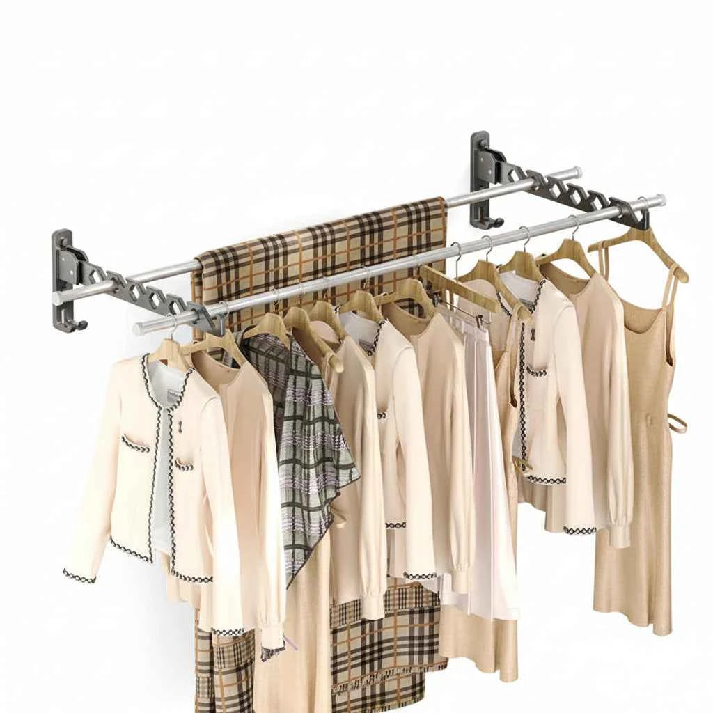 Étendoir à linge mural rabattable aluminium pliable